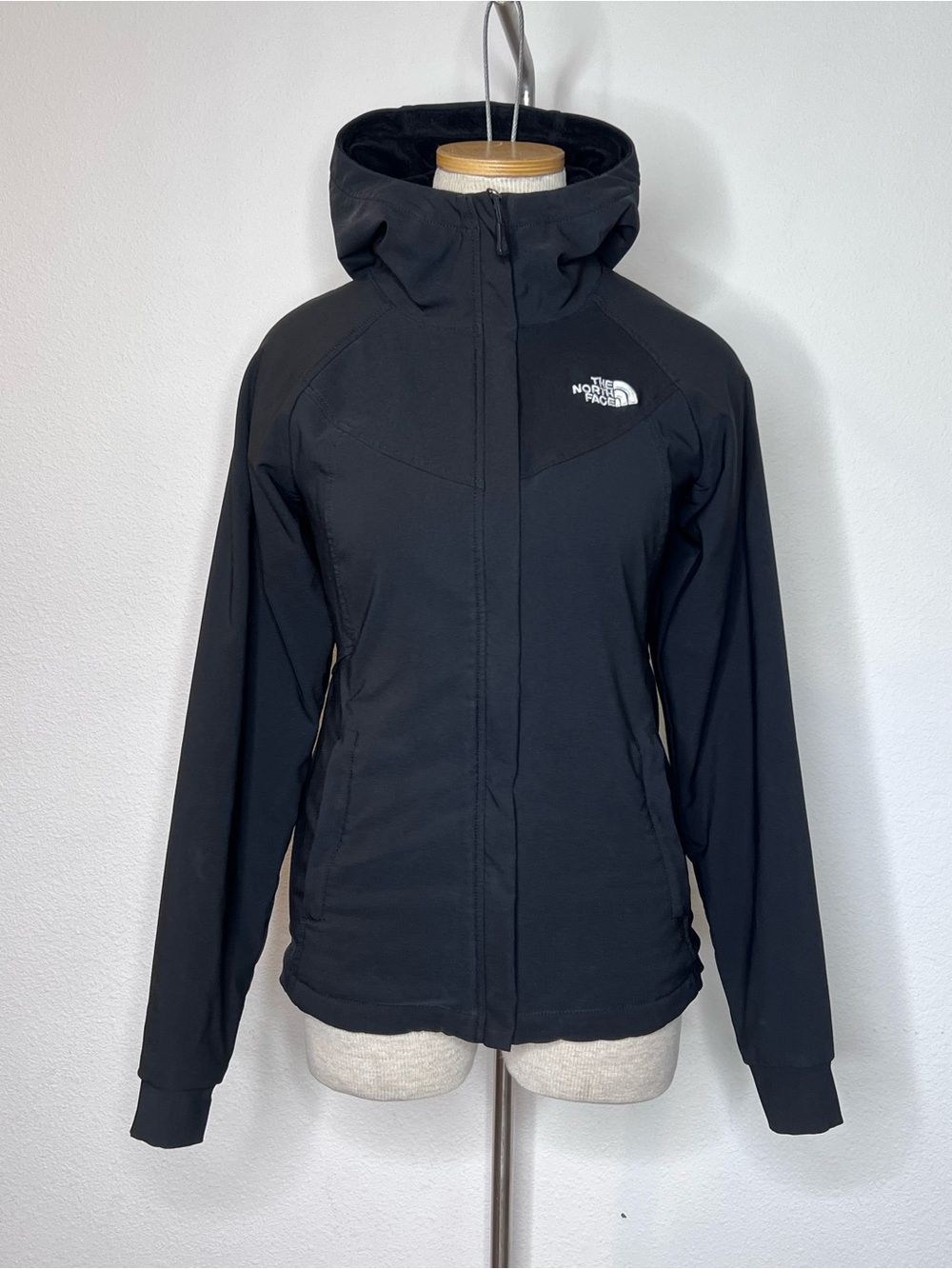 The North Face Women’s Velour Lined  Black Hooded Softshell Jacket